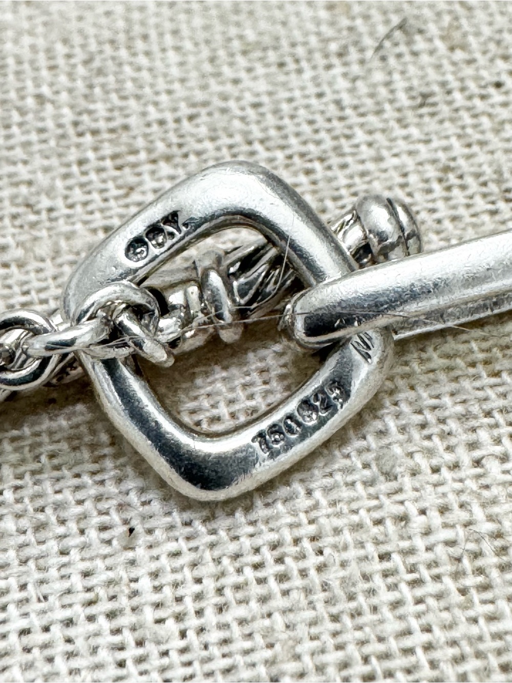 David Yurman .925 18K Clear Quartz Black Diamond Figaro Long Chain Necklace 34” - Picture 6 of 7